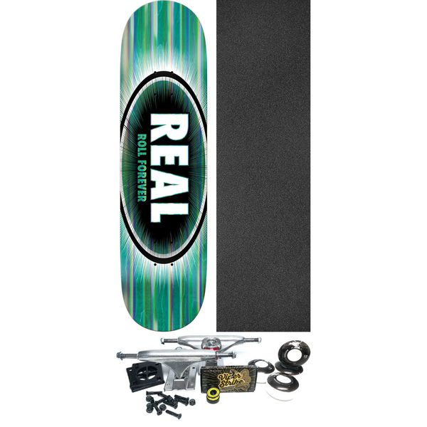Real Skateboards Eclipse Assorted Stains Skateboard Deck True Fit - 8.38" x 31.75" - Complete Skateboard Bundle